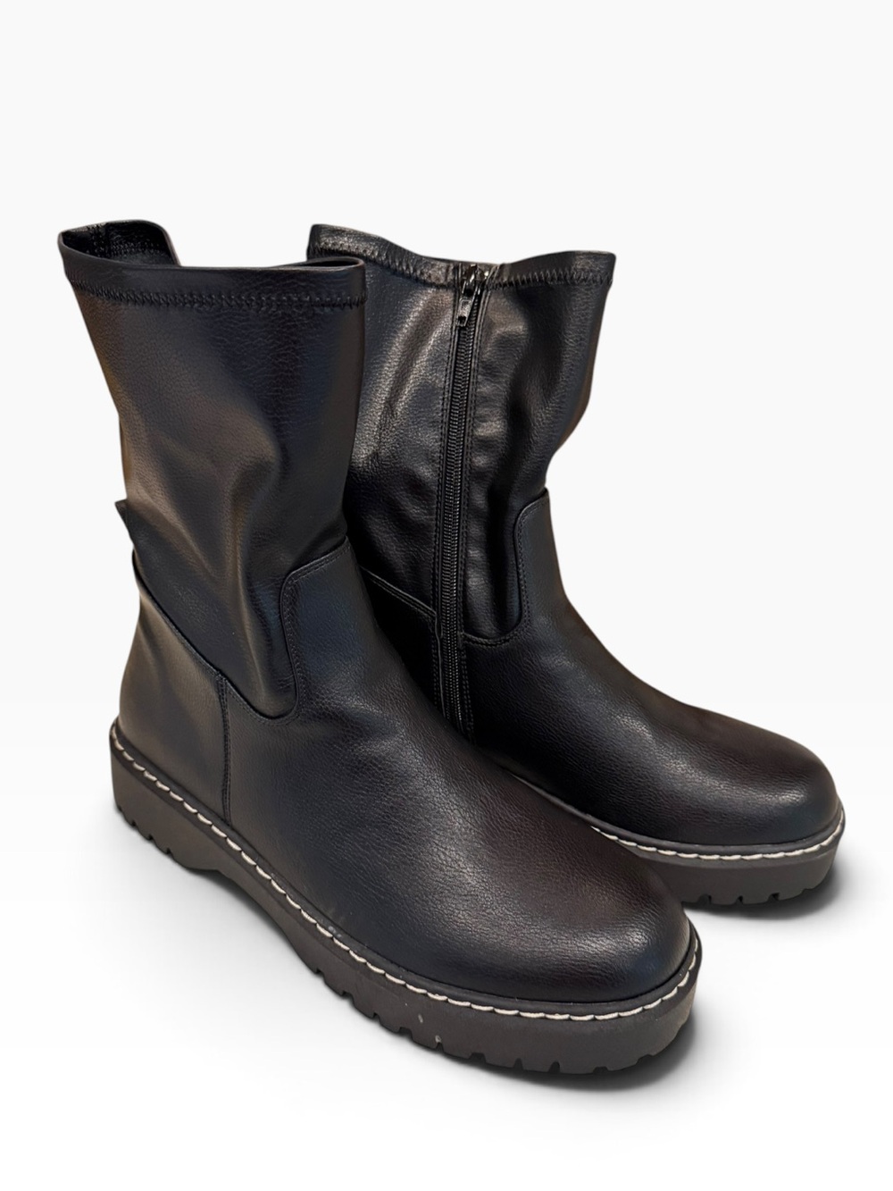 Women’s Sincerely Jules Black Zip Combat Boots NWOB Size 10